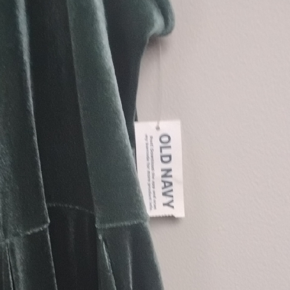 NWT Old Navy Green Velour Short Sleeve Wide Leg Sexy Elegant Jumpsuit - Picture 7 of 13